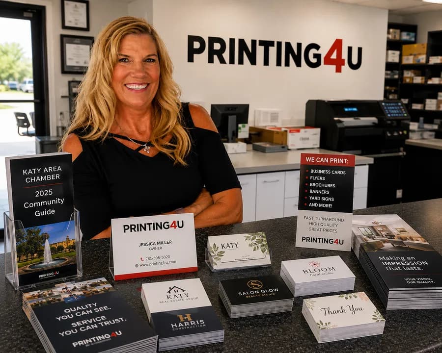 Cheryl Schmidt at the Printing4U shop